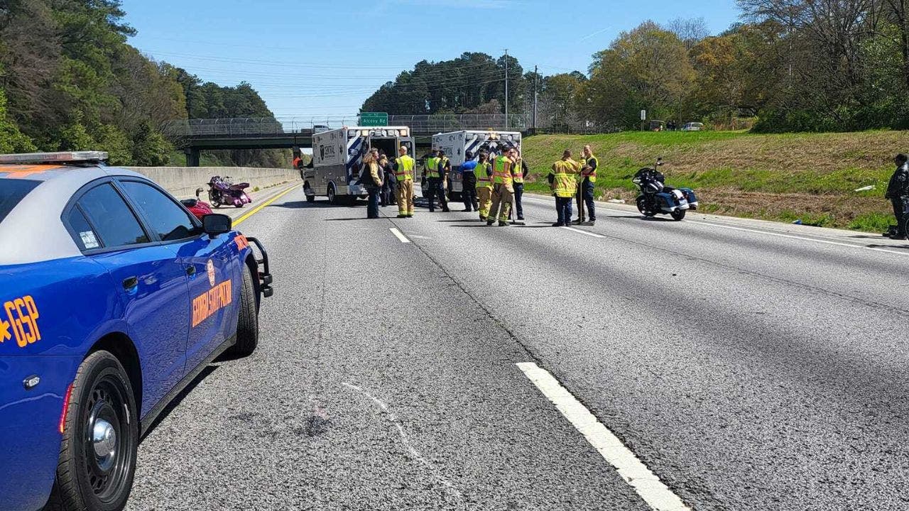 2 airlifted as motorcycle crashes involving nearly 100 bikers shut down I-20 in Covington [Video]