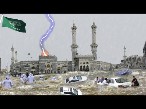 2 minutes ago! Doomsday in Saudi Arabia! Continuous disasters of storms, hail, floods, and lightning [Video]