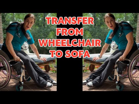 Paraplegic lady | adaptive transfer from wheelchair to sofa technique [Video]