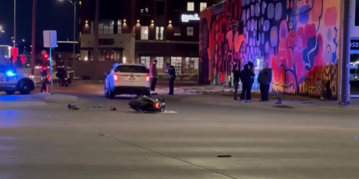 Motorcycle vs. SUV at 21st & O [Video]
