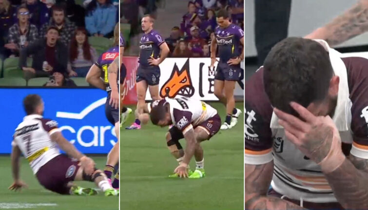 Reynolds punches ground, tears up in sheds as ANOTHER injury rubs him out of the game [Video]