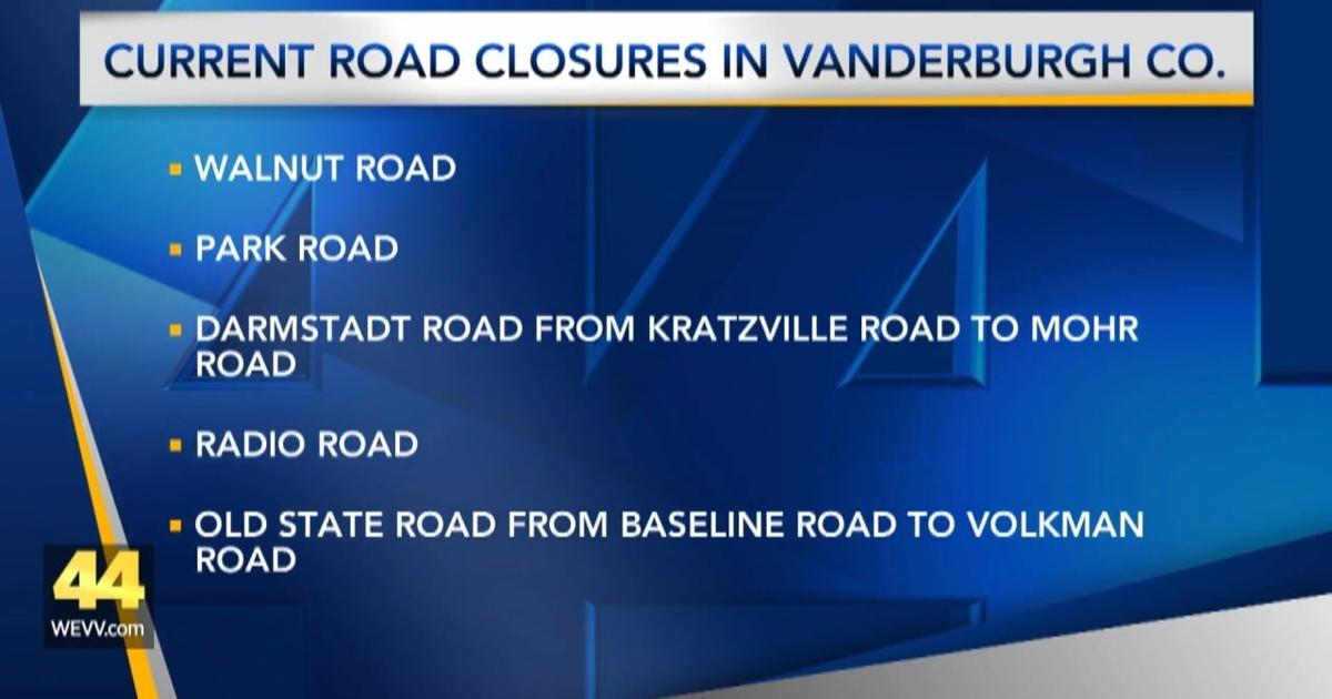 Several Vanderburgh County roads remain closed Thursday following storms | Video