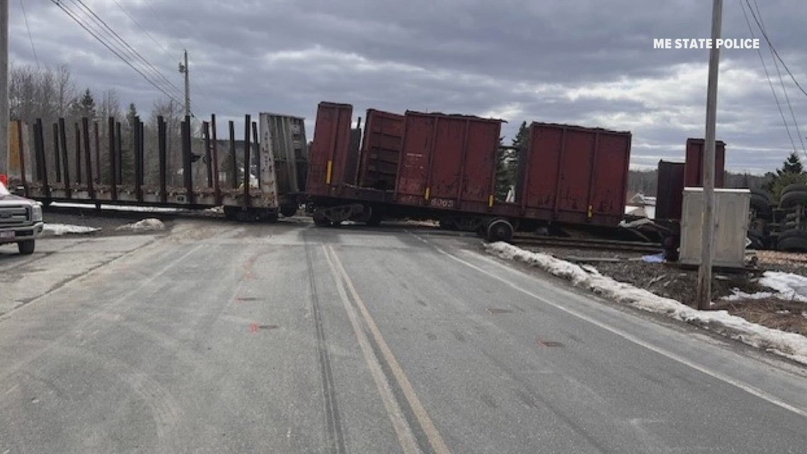 Truck vs. moving train crash in Aroostook County: Driver seriously hurt [Video]