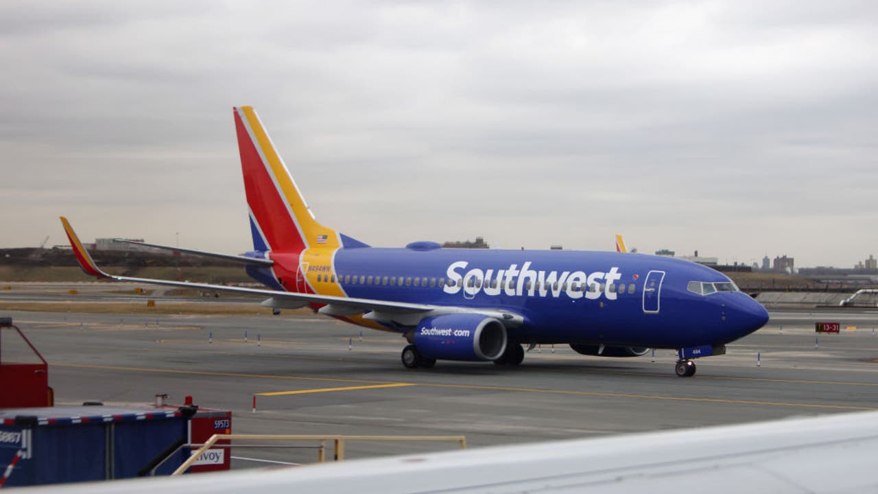 An engine on a Southwest Airlines jet caught fire before taking off from Texas. FAA is investigating [Video]