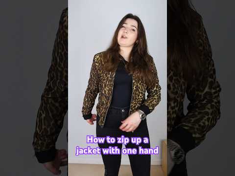 How to zip up a jacket with one  hand [Video]