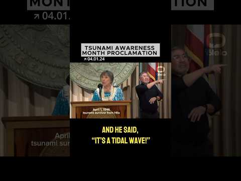 Gov. Green’s press conference: Tsunami Awareness Month – survivor’s testimony [Video]