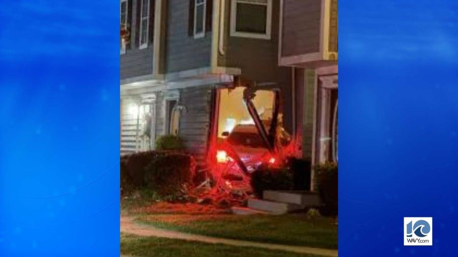 Video camera catches getaway after suspected drunk driver slams into VB home [Video]
