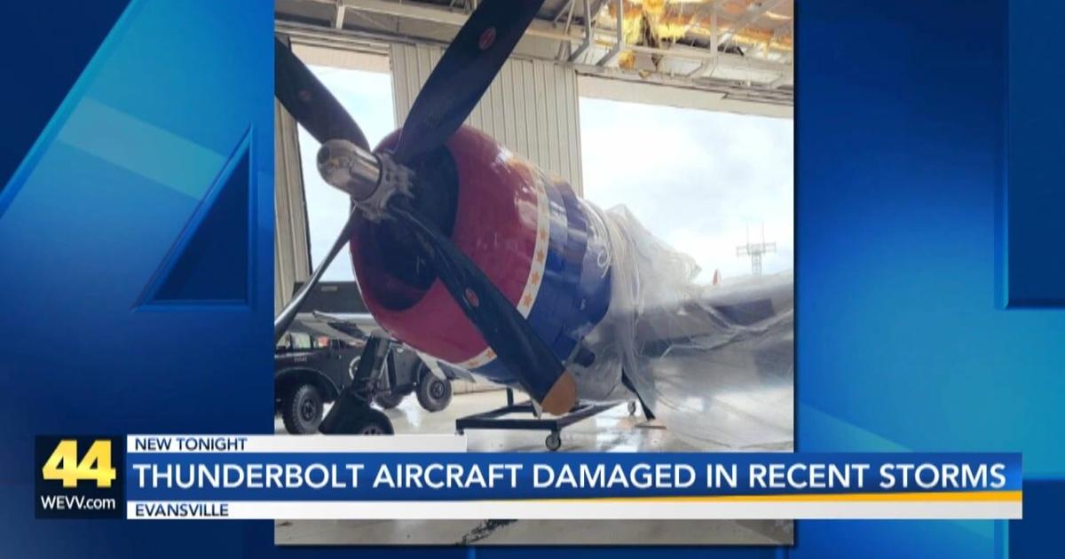 Evansville P-47 Foundation collecting donations after aircraft damaged in storm | Video