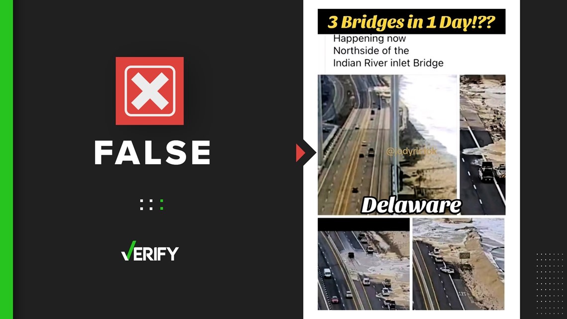 No, three bridges were not damaged in the same day [Video]
