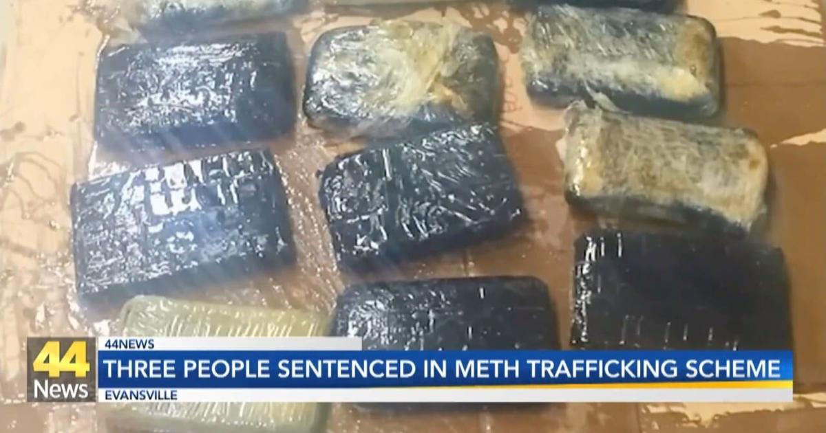 Trio sentenced to federal prison for trafficking meth into Evansville | Video