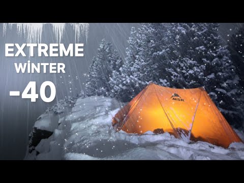 Unbelievable ! EXTREME Winter SNOW STORM -26° Solo Camping 7 Days | Snowstorms HOT TENT [Video]