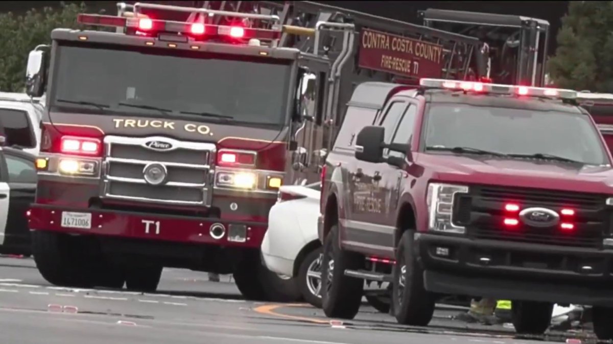 Car hits fire truck responding to crash on I-680 in Walnut Creek  NBC Bay Area [Video]