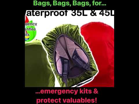 Bags for emergency kits & protect valuables during disasters [Video]