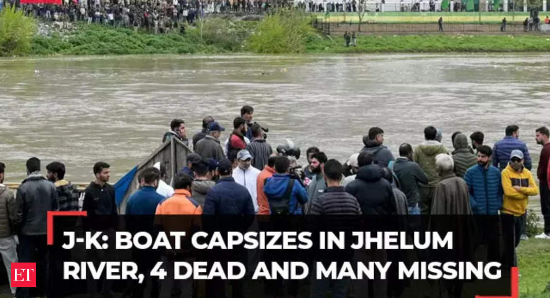 J-K: Boat capsizes in Jhelum river in Ganderbal; four dead, rescue operation underway – The Economic Times Video