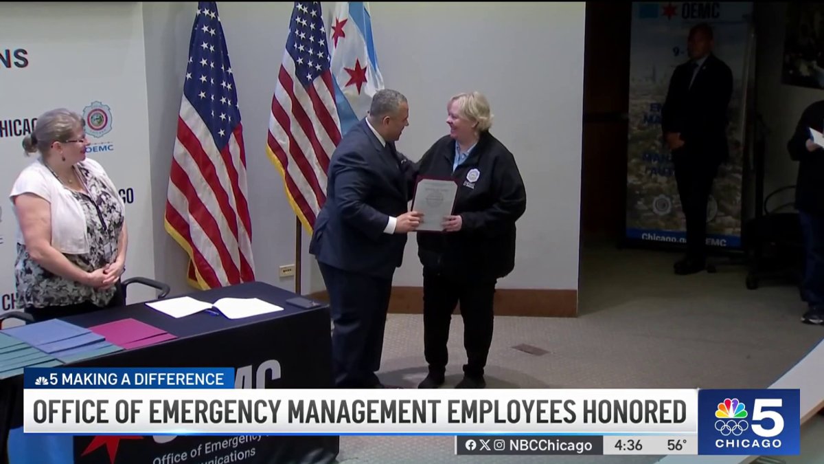 Workers with Chicagos Office of Emergency Management & Communications honored  NBC Chicago [Video]