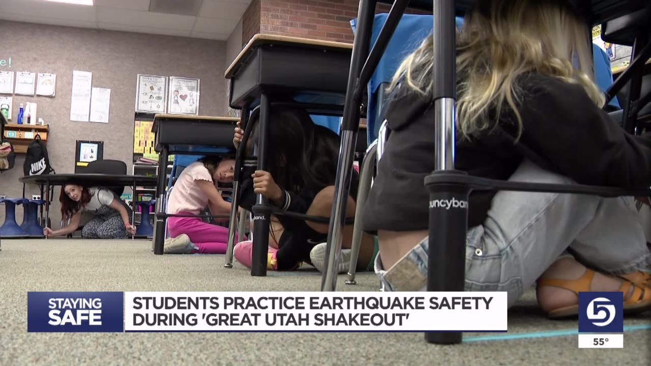 Video: How Utah students practiced earthquake safety during statewide emergency drill [Video]