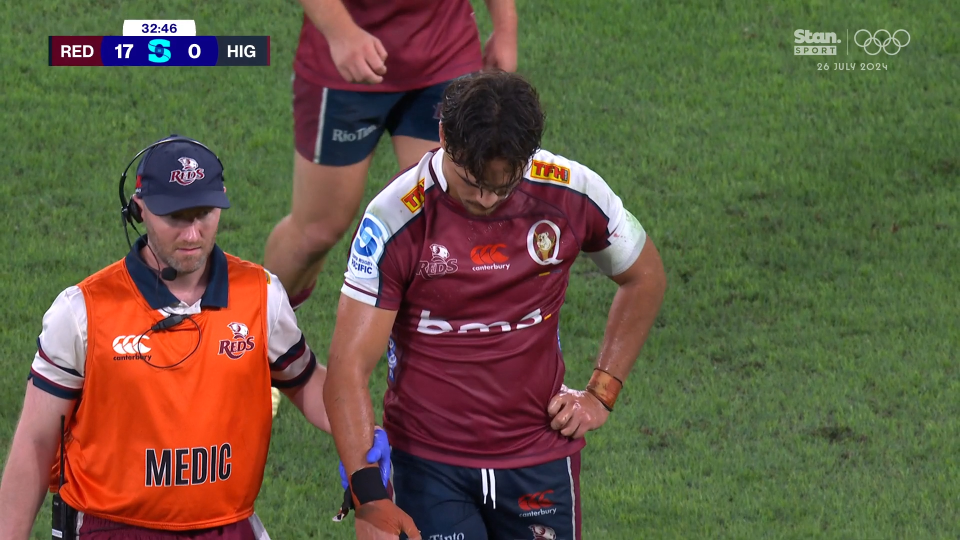 Super Rugby Pacific news | Jordan Petaia injury in Queensland Reds vs Highlanders [Video]