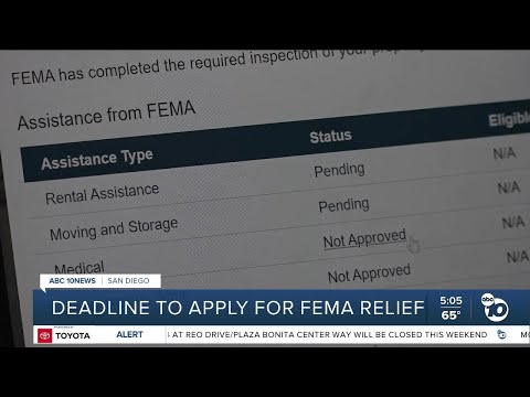 Deadline to apply for FEMA relief [Video]