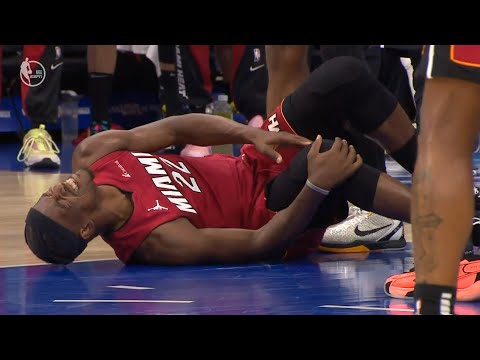 Jimmy Butler in serious pain after knee injury in play-in game vs 76ers 😳 [Video]