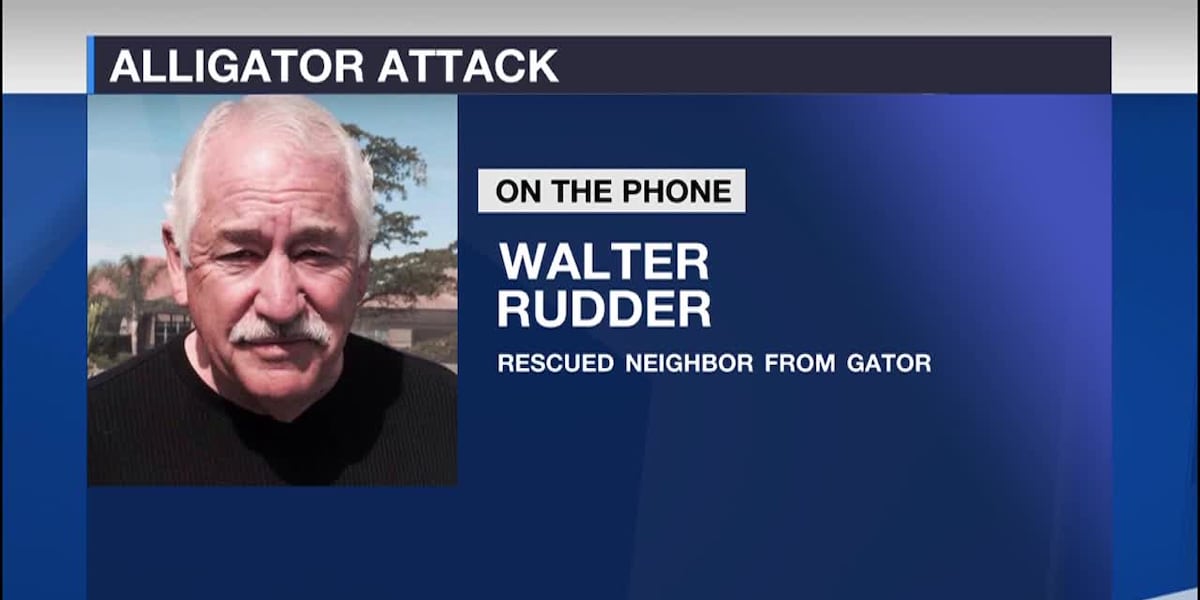 Neighbor rescues man being attacked by 11-foot alligator [Video]