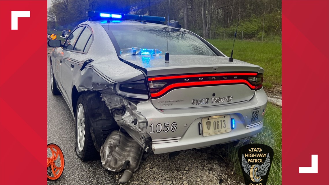 Ohio trooper injured after vehicle hits patrol car on Turnpike [Video]