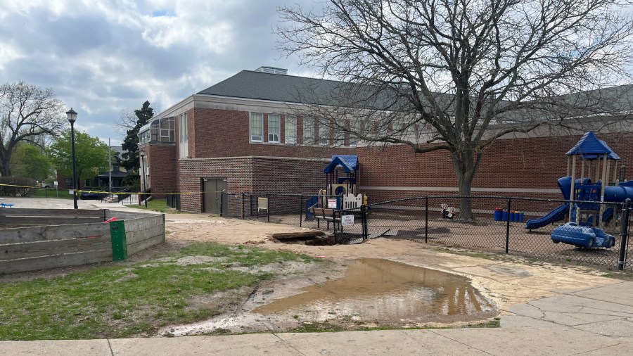Water main break creates sinkhole at Campus Elementary [Video]