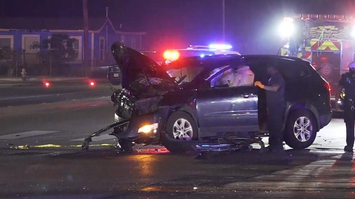 Five people are sent to the hospital after a two car collision, police say [Video]