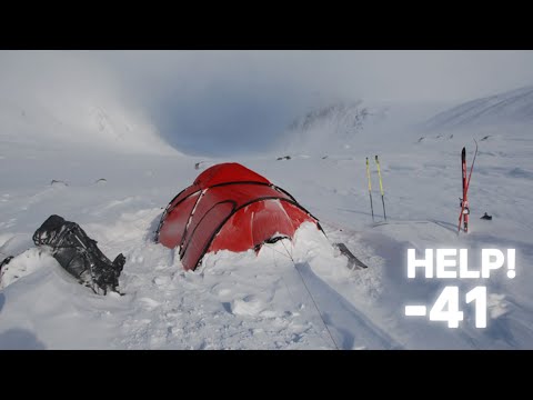 EXTREME Winter SNOW STORM -40C EXTREME COLD WINTER CAMPING in a HOT TENT [Video]