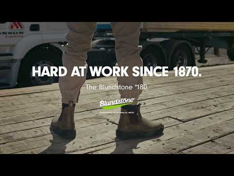 Blundstone 180 Work & Safety boots in Waxy Rustic Brown [Video]
