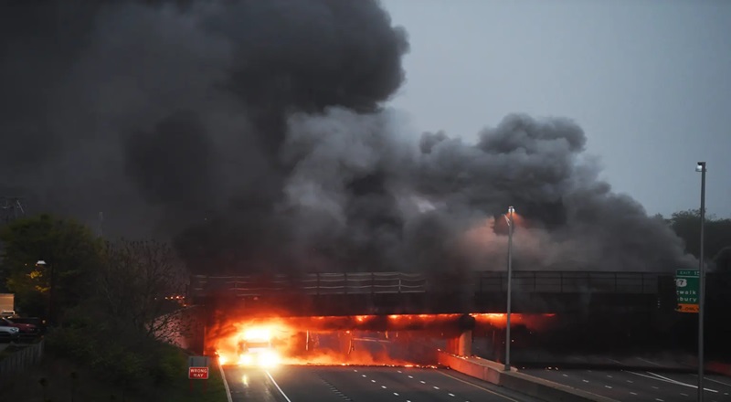 Fiery crash on I-95 in Connecticut after tanker truck explosion [Video]