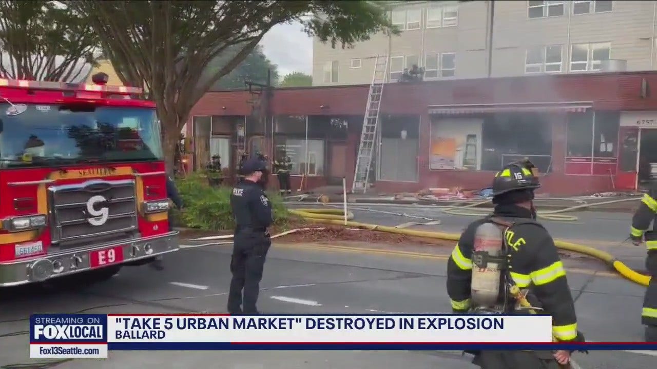 Explosion destroys Ballard cafe [Video]