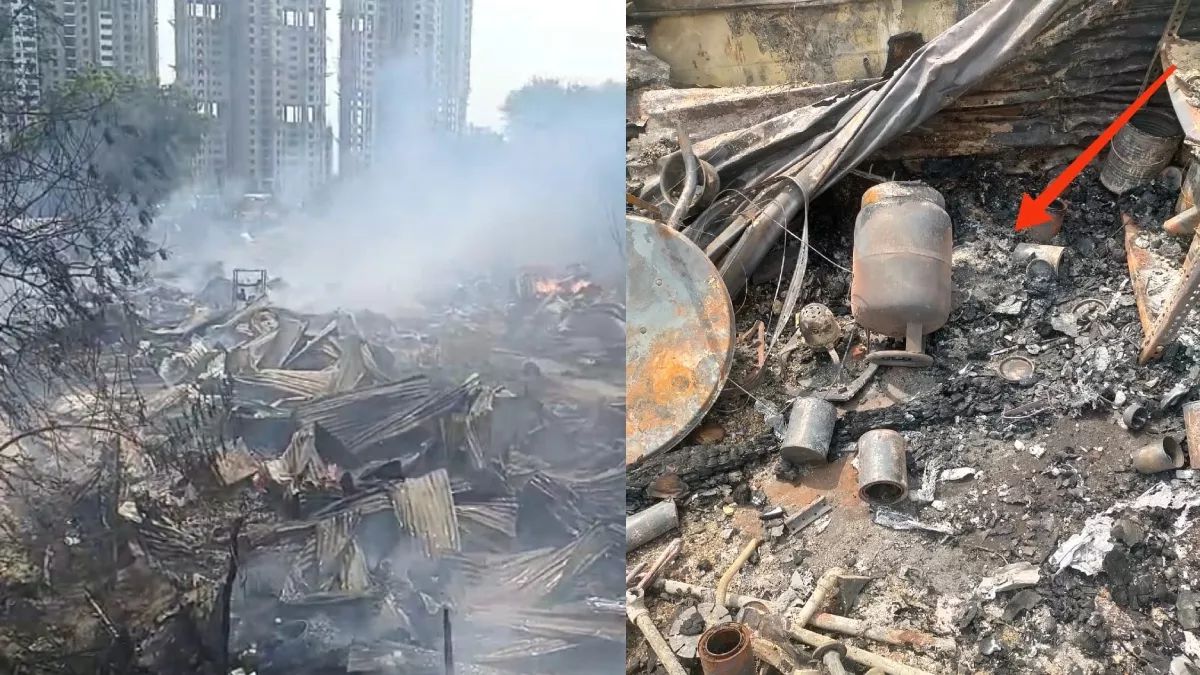 Gurugram: Fire Breaks Out In 300 Slums, Triggers Gas Cylinder Explosion [Video]