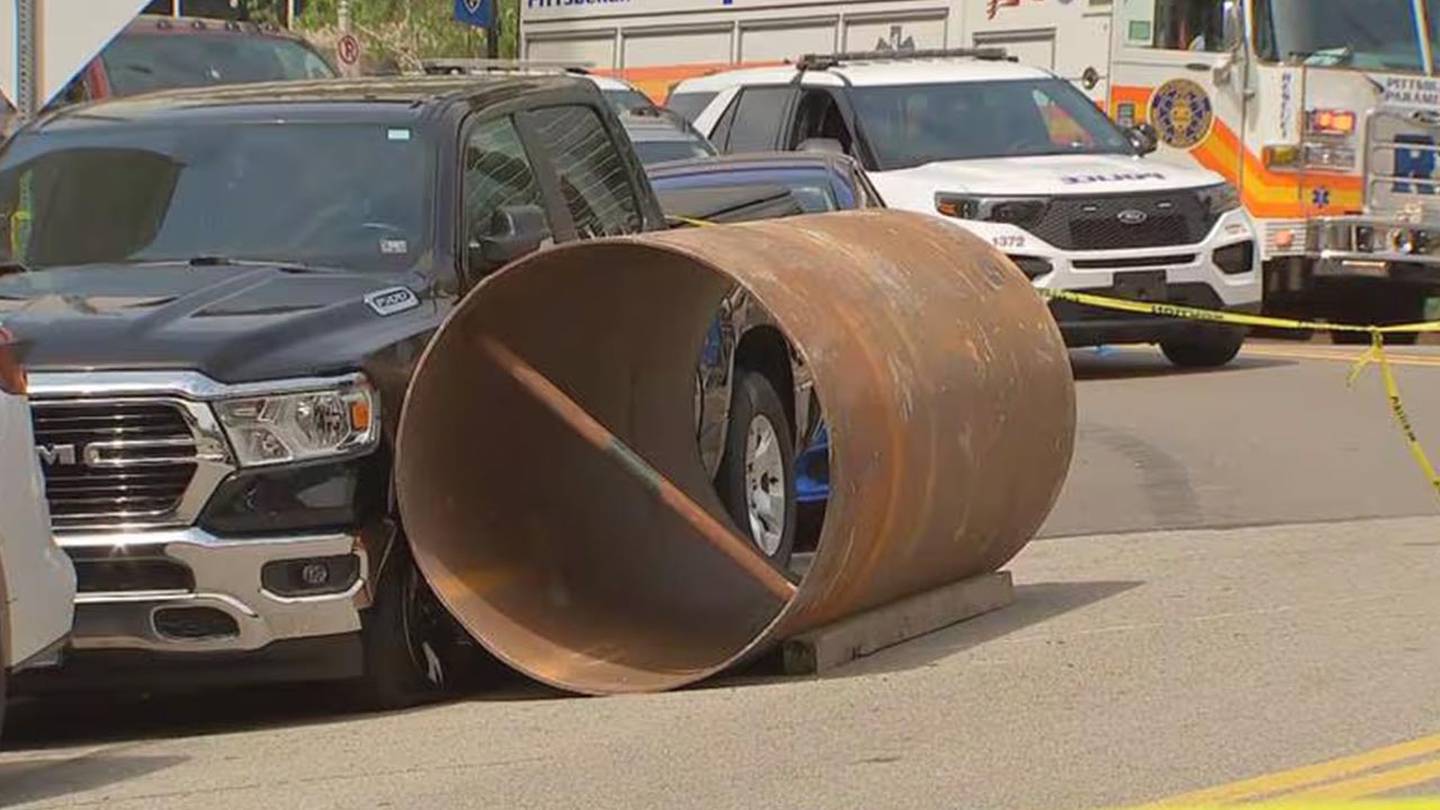 1-ton steel cylinder from construction site, rolls down hill, hits woman  WPXI [Video]