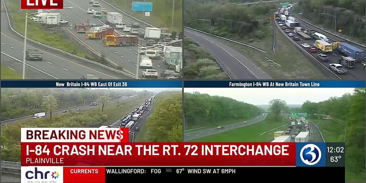 DEEP responds to multi-vehicle crash on I-84 in Plainville [Video]