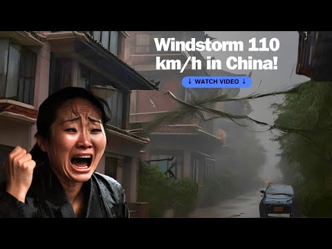 God’s wrath hits China! The strongest storm at 110 km/h devastates Guangdong province! [Video]