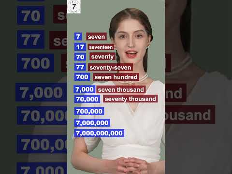 Numbers in English [Video]