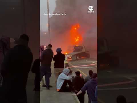 Massive fire shuts down major interstate in Connecticut [Video]