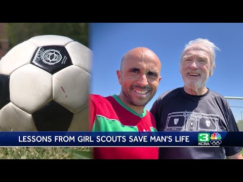 Girl Scout learns CPR, helps teach her father [Video]