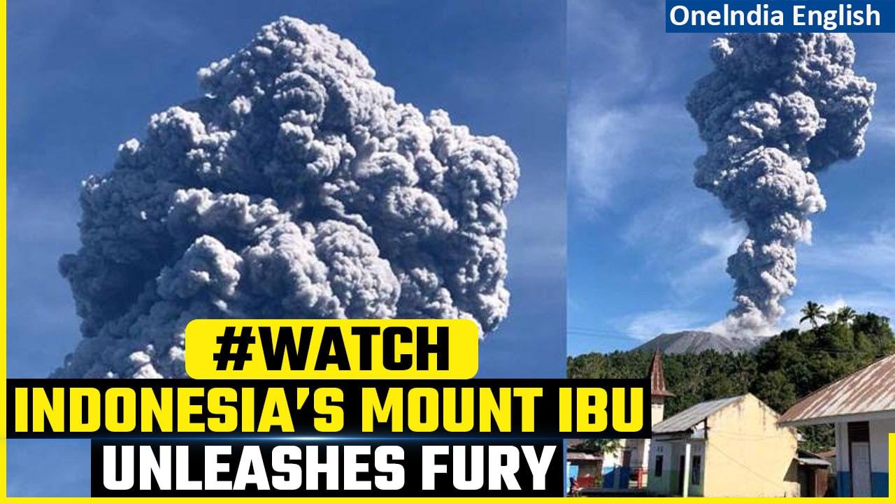 Indonesia’s Mount Ibu Volcano Erupts, Spews Ash [Video]