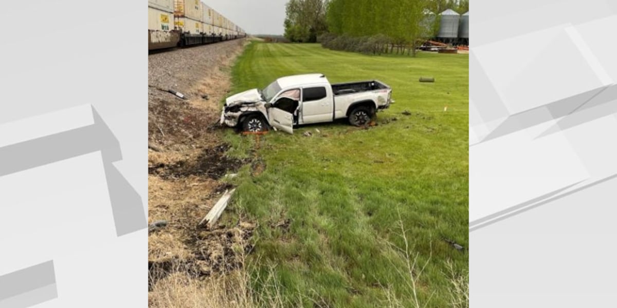 Driver suffers serious injuries after being hit by train [Video]