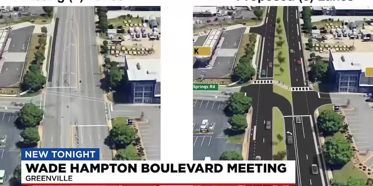 Greenville gives look at updated improvement plan for Wade Hampton Boulevard [Video]