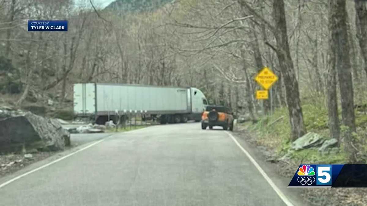 Tractor-trailer nearly gets stuck on Notch Road, despite new efforts to combat ‘stuckages’ [Video]