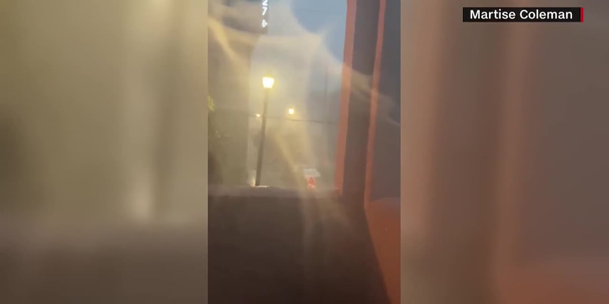 Caught on camera: Power line sparks in severe weather [Video]