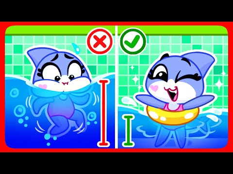 Learn Safety Rules for Kids in the Pool with Baby Sharks 💦 Safety Cartoons for Toddlers [Video]