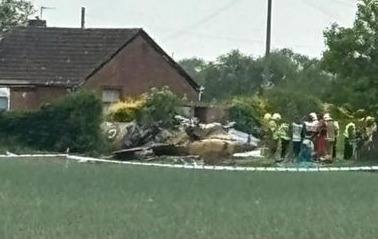 Horror as Spitfire plane crashes in field during Battle of Britain event at RAF Coningsby  The Sun [Video]