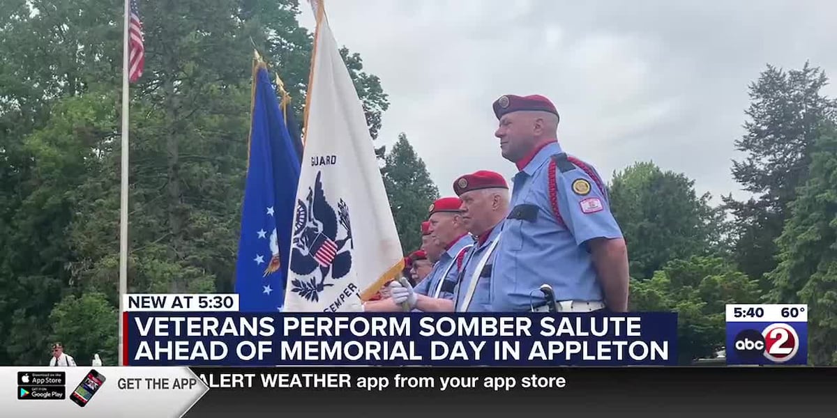Veterans perform somber salute ahead of Memorial Day in Appleton [Video]