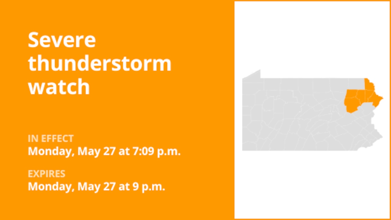 Update: Severe thunderstorm watch affecting Northeast Pa. Monday night [Video]