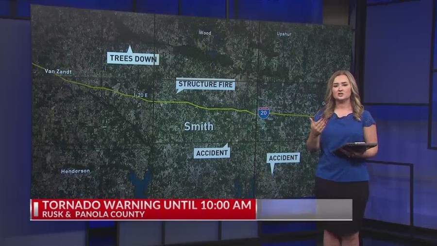 Downed trees, structure fire related to severe weather reported in Smith County [Video]