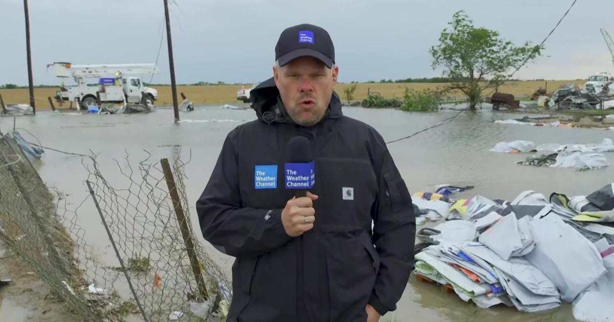 The Weather Channel Correspondent Justin Michaels reports on Tornado Aftermath in Valley View, TX | Video