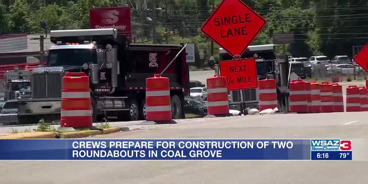 Crews prepare for construction on two roundabouts in Coal Grove [Video]